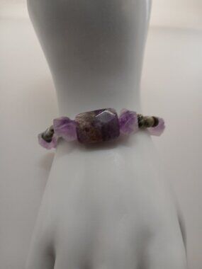 Handmade Chunky Amethyst Stretch Bracelet